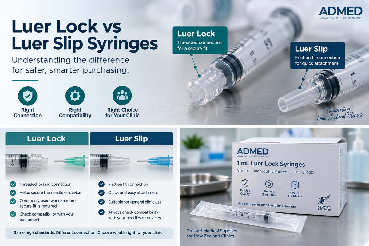 Luer Lock vs Luer Slip Syringes: A Buying Guide for New Zealand Clinics
